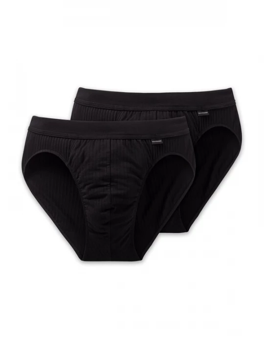 Foto van product SCHIESSER Slip '2-Pack Authentic' zwart