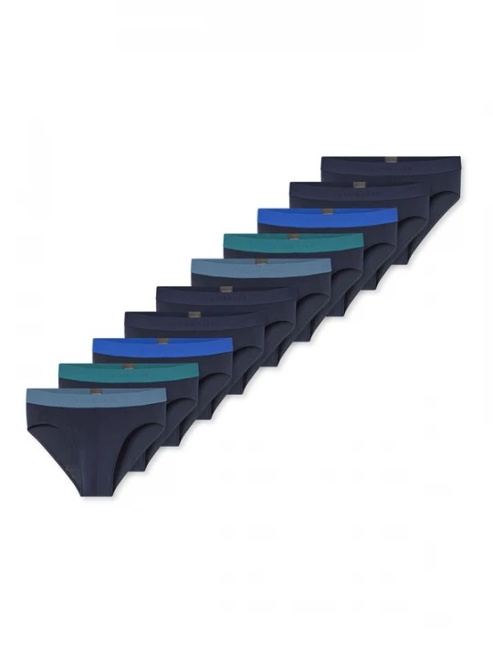 Foto van product SCHIESSER Slip ' 95 / 5 ' blauw / donkerblauw / groen