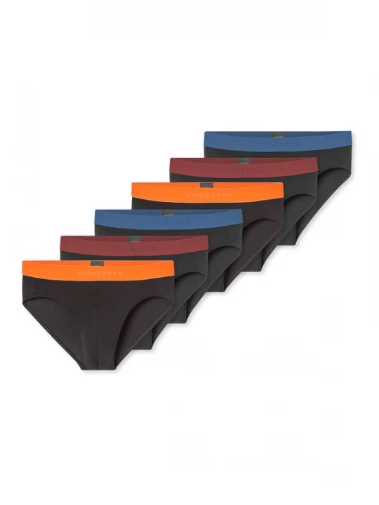 Foto van product SCHIESSER Slip ' 95 / 5 ' blauw / oranje / zwart