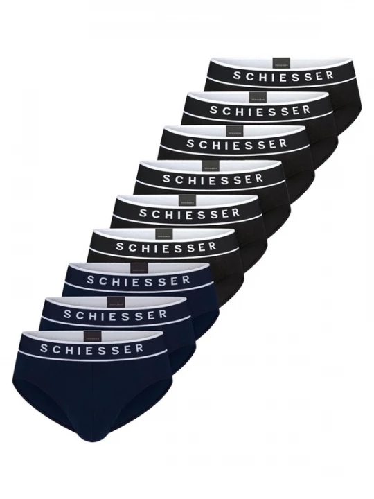 Foto van product SCHIESSER Slip '95 / 5 Cotton' zwart gemêleerd
