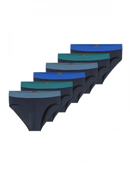 Foto van product SCHIESSER Slip ' 95 / 5 ' donkerblauw / antraciet / groen