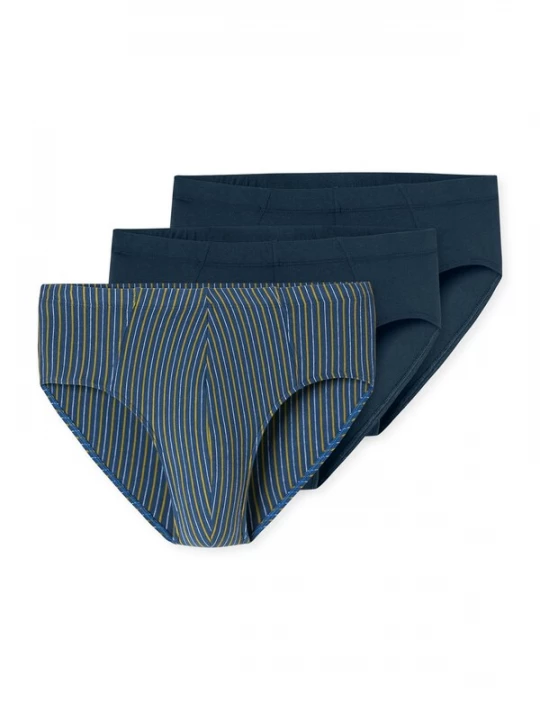 Foto van product SCHIESSER Slip ' 95 / 5 ' donkerblauw / kaki / wit