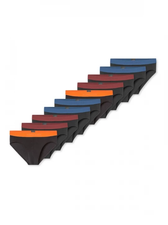 Foto van product SCHIESSER Slip ' 95 / 5 ' navy / oranje / rood / zwart