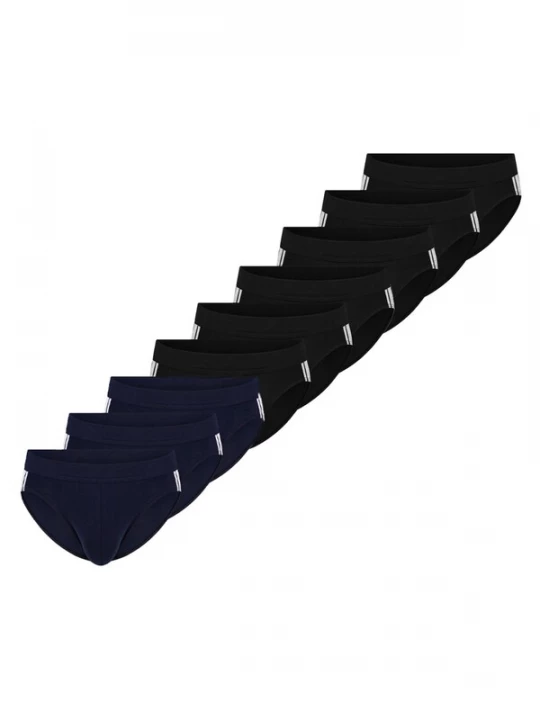 Foto van product SCHIESSER Slip '95 / 5 Stretch - Cotton' zwart gemêleerd