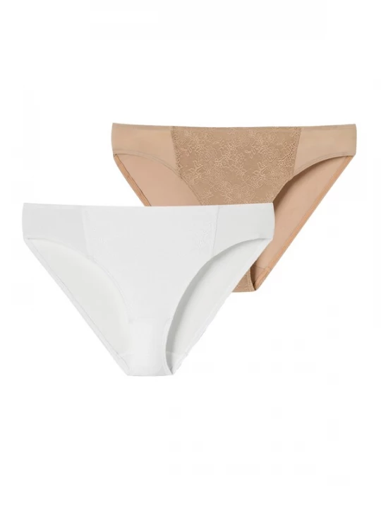 Foto van product SCHIESSER Slip ' Air blickdichte Spitze ' nude / wit