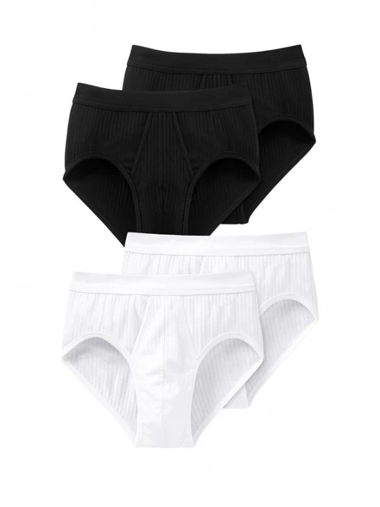 Foto van product SCHIESSER Slip 'Authentic' zwart / wit