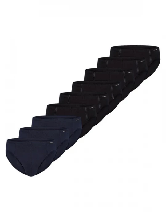 Foto van product SCHIESSER Slip 'Cotton Essential' zwart gemêleerd
