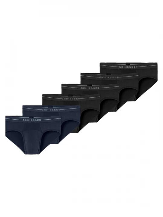 Foto van product SCHIESSER Slip 'Cotton Flex' zwart gemêleerd