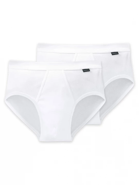Foto van product SCHIESSER Slip 'Essentials' zwart / wit