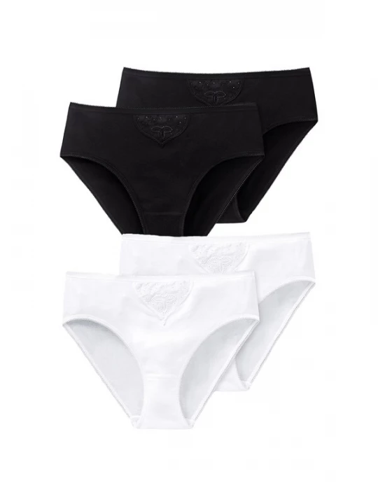 Foto van product SCHIESSER Slip 'Essentials' zwart / wit