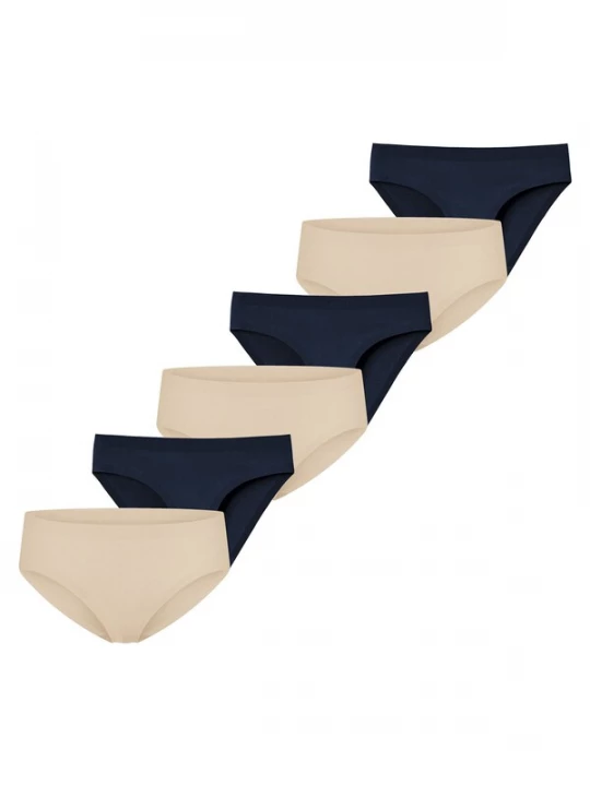 Foto van product SCHIESSER Slip ' Invisible Cotton ' sand / nachtblauw