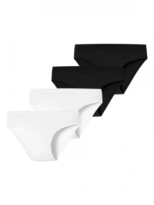 Foto van product SCHIESSER Slip ' Invisible Cotton ' zwart / wit