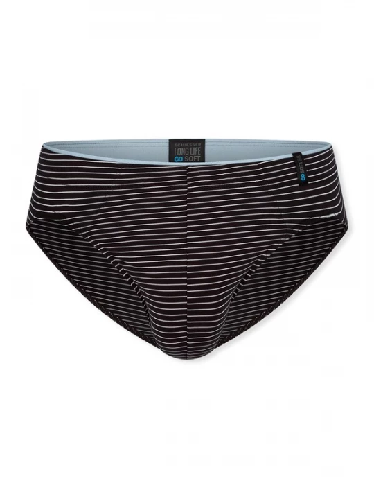 Foto van product SCHIESSER Slip ' Long Life Soft ' grijs / zwart