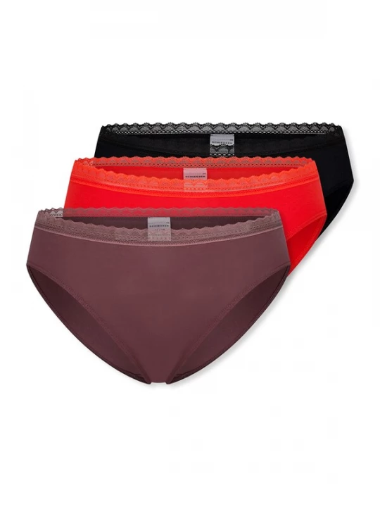 Foto van product SCHIESSER Slip ' Modern Multi ' bordeaux / knalrood / zwart