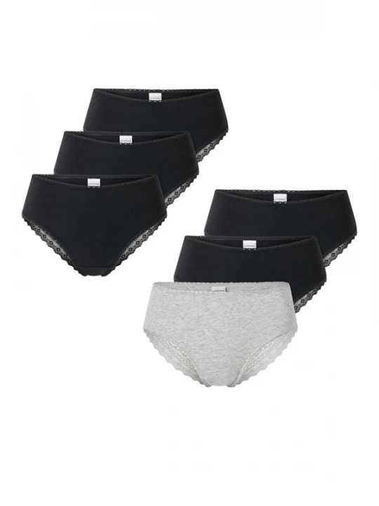 Foto van product SCHIESSER Slip ' Modern Multipacks ' grijs gemêleerd / zwart