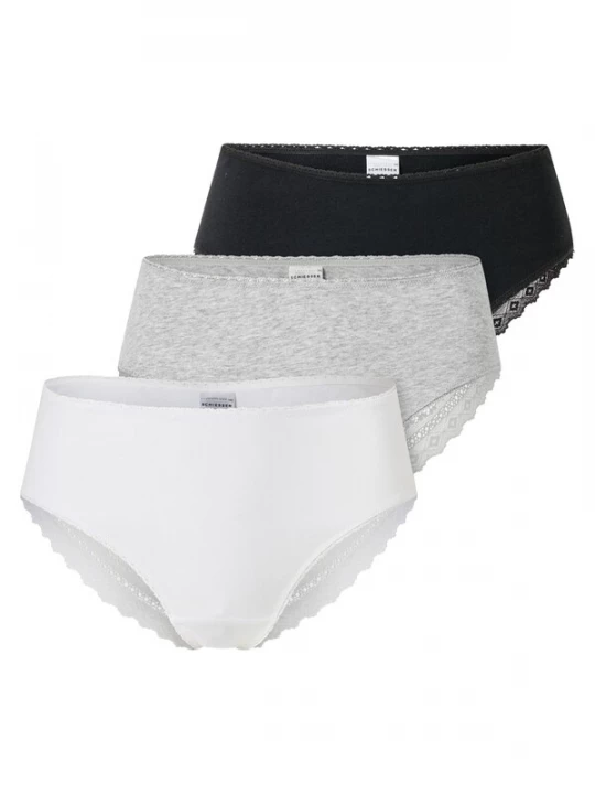 Foto van product SCHIESSER Slip 'Modern Multipacks' grijs gemêleerd / zwart / wit