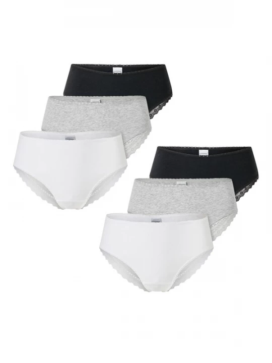 Foto van product SCHIESSER Slip ' Modern Multipacks ' grijs gemêleerd / zwart / wit