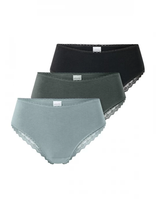 Foto van product SCHIESSER Slip 'Modern Multipacks' jade groen / donkergroen / zwart