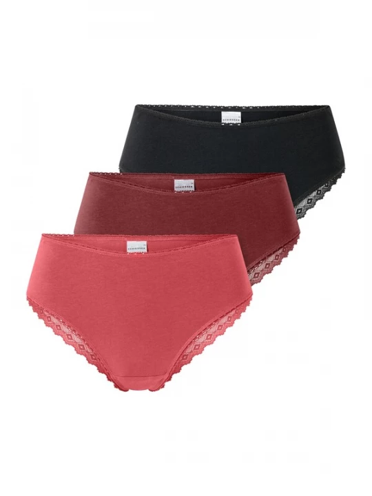 Foto van product SCHIESSER Slip 'Modern Multipacks' koraal / kersrood / zwart