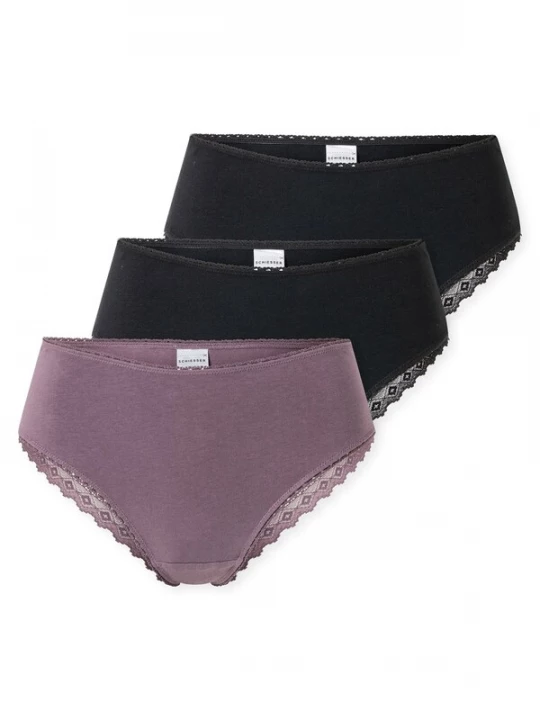 Foto van product SCHIESSER Slip ' Modern Multipacks ' lila / zwart