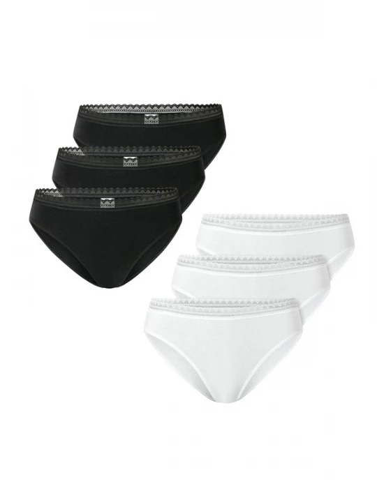 Foto van product SCHIESSER Slip ' Modern Multipacks ' zwart / wit