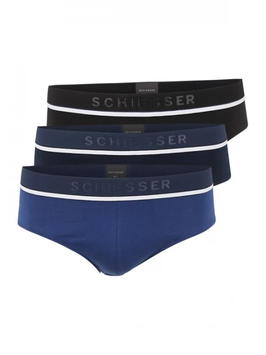 Foto van product SCHIESSER Slip navy / donkerblauw / zwart / wit