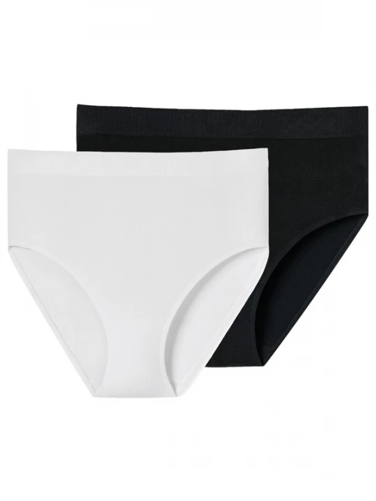 Foto van product SCHIESSER Slip 'Retro Classic Seamless' zwart / wit