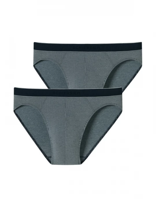Foto van product SCHIESSER Slip 'Rio' grijs / zwart