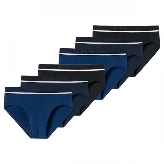 Foto van product SCHIESSER Slip royal blue / koningsblauw / zwart / wit