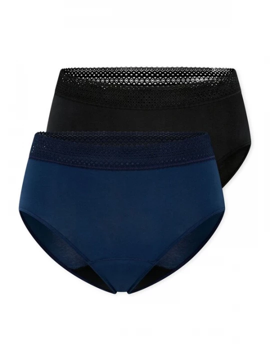 Foto van product SCHIESSER Slip ' Schiesser Care ' royal blue / koningsblauw / zwart