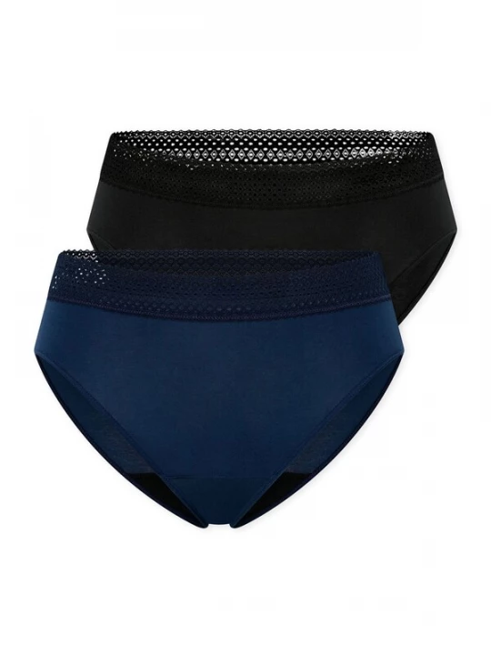 Foto van product SCHIESSER Slip ' Schiesser Care ' royal blue / koningsblauw / zwart