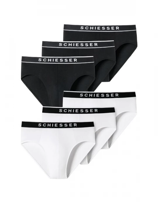 Foto van product SCHIESSER Slip zwart / wit