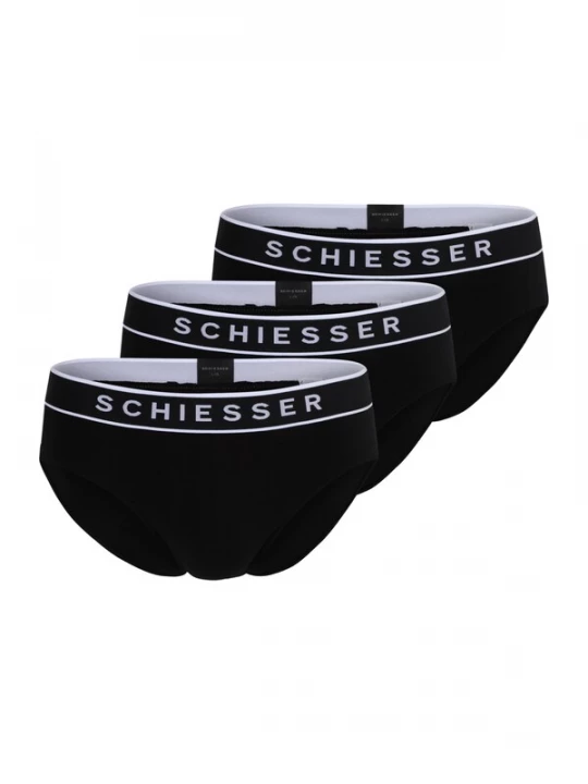 Foto van product SCHIESSER Slip zwart / wit
