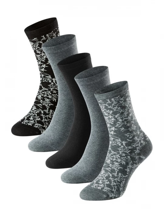 Foto van product SCHIESSER Sokken ' Bluebird ' grijs / zwart