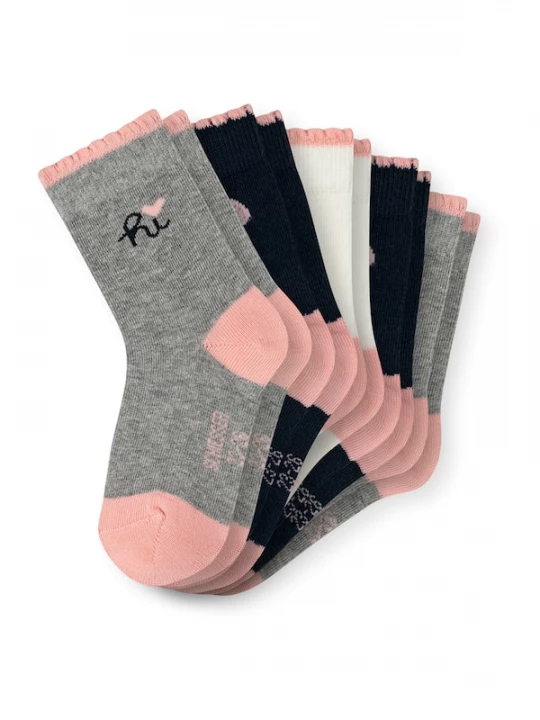 Foto van product SCHIESSER Sokken 'Hi' grijs / rosa / zwart / wit