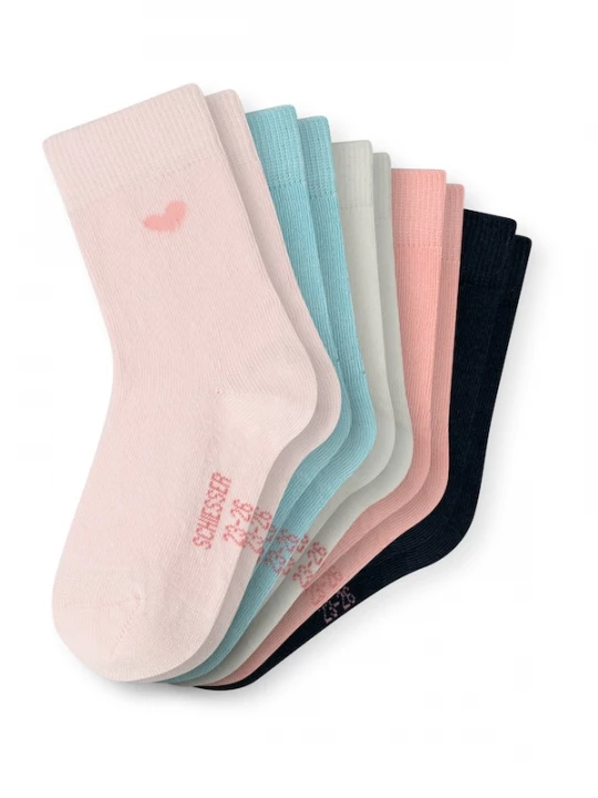 Foto van product SCHIESSER Sokken 'Rainbow' ecru / lichtblauw / rosa / zwart