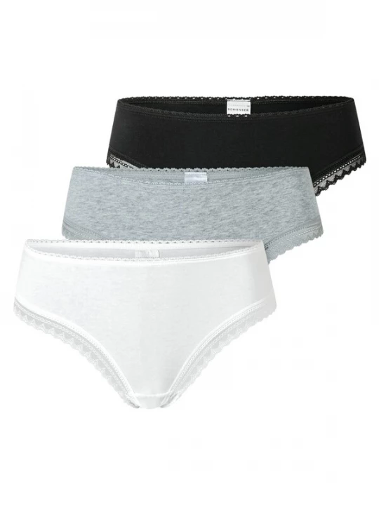 Foto van product SCHIESSER String grijs gemêleerd / zwart / wit