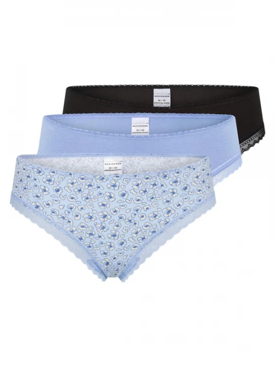 Foto van product SCHIESSER String lichtblauw / zwart