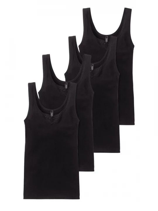 Foto van product SCHIESSER Top ' Cotton Essentials ' zwart