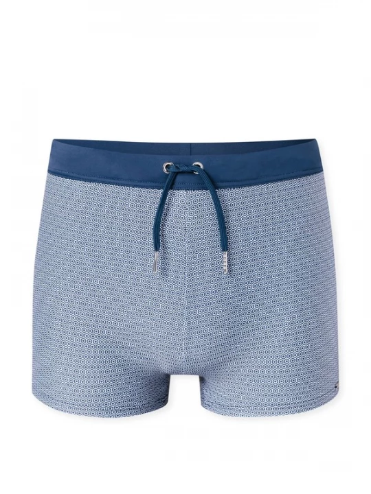 Foto van product SCHIESSER Zwemshorts ' Ocean Swim ' blauw / wit