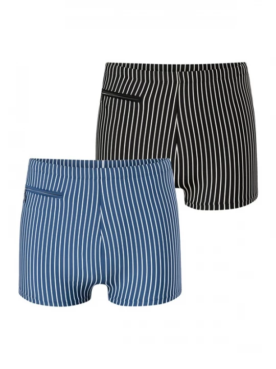 Foto van product SCHIESSER Zwemshorts ' Ocean Swim ' blauw / zwart / wit