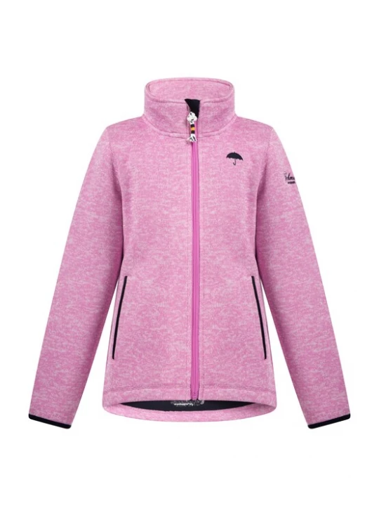 Foto van product Schmuddelwedda Fleece jas lichtroze / zwart / natuurwit