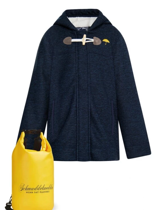 Foto van product Schmuddelwedda Fleece jas marine / mokka / geel / wit