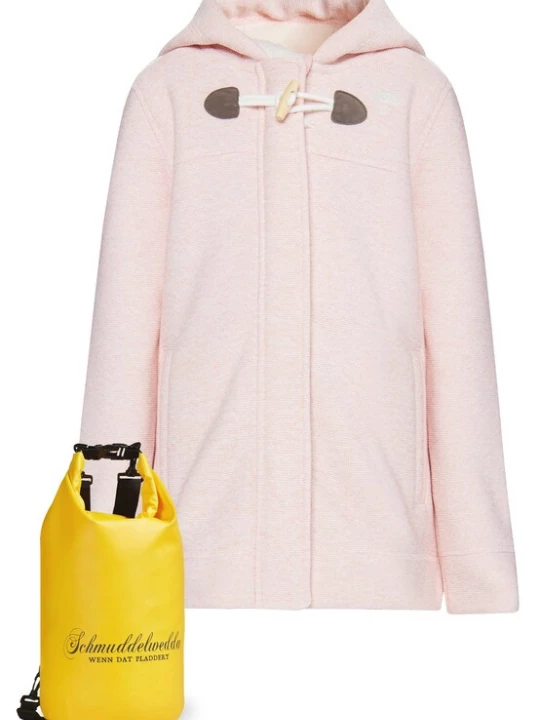 Foto van product Schmuddelwedda Fleece jas mokka / geel / rosa / wit