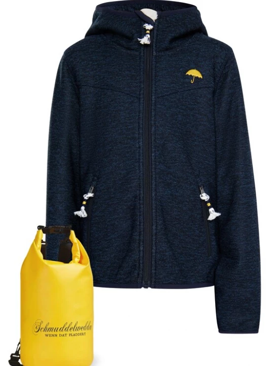Foto van product Schmuddelwedda Fleece jas navy / geel / wit