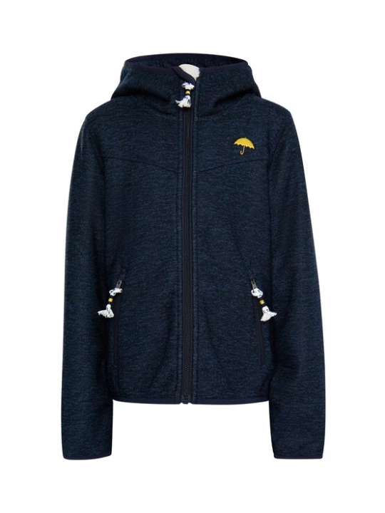 Foto van product Schmuddelwedda Fleece jas 'Rabine' marine / limoen