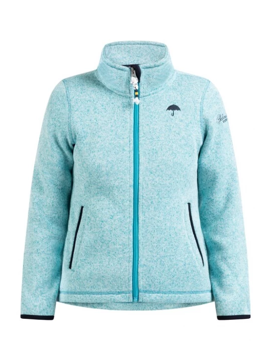 Foto van product Schmuddelwedda Fleece jas turquoise / zwart / wit