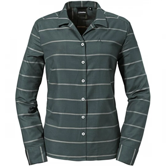 Foto van product Schöffel Blouse 'Roslyn' donkergrijs / groen / wit