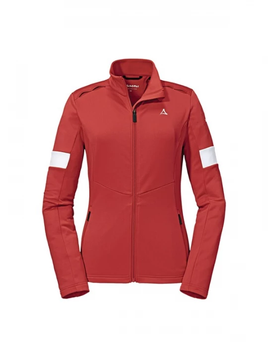 Foto van product Schöffel Functionele fleece jas 'Grassen' cranberry / wit