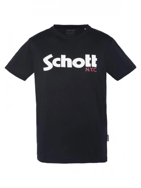 Foto van product Schott NYC Shirt bloedrood / zwart / wit